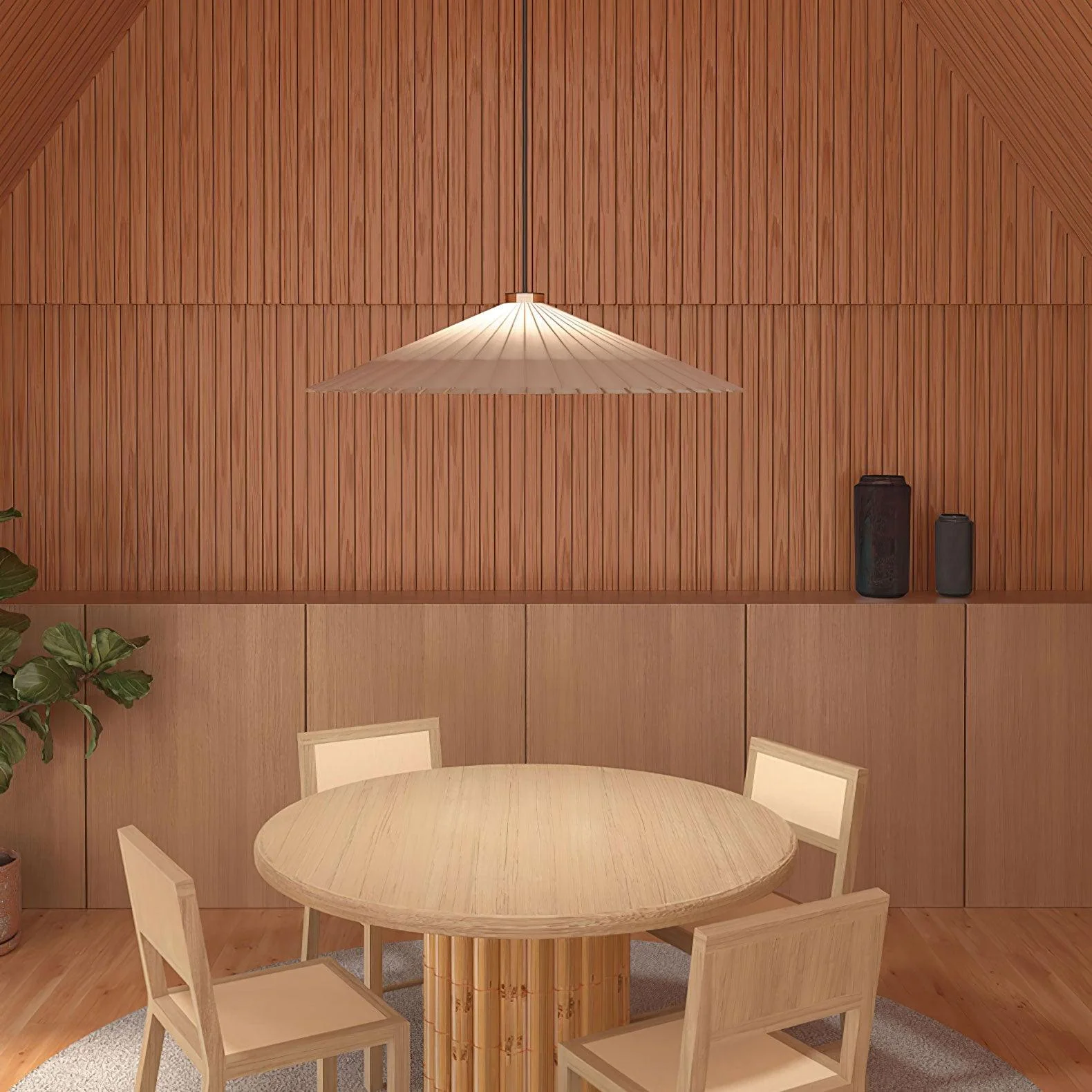 Подвесной светильник Shade Umbrella - модель A ∅60см x 26см, бежевый