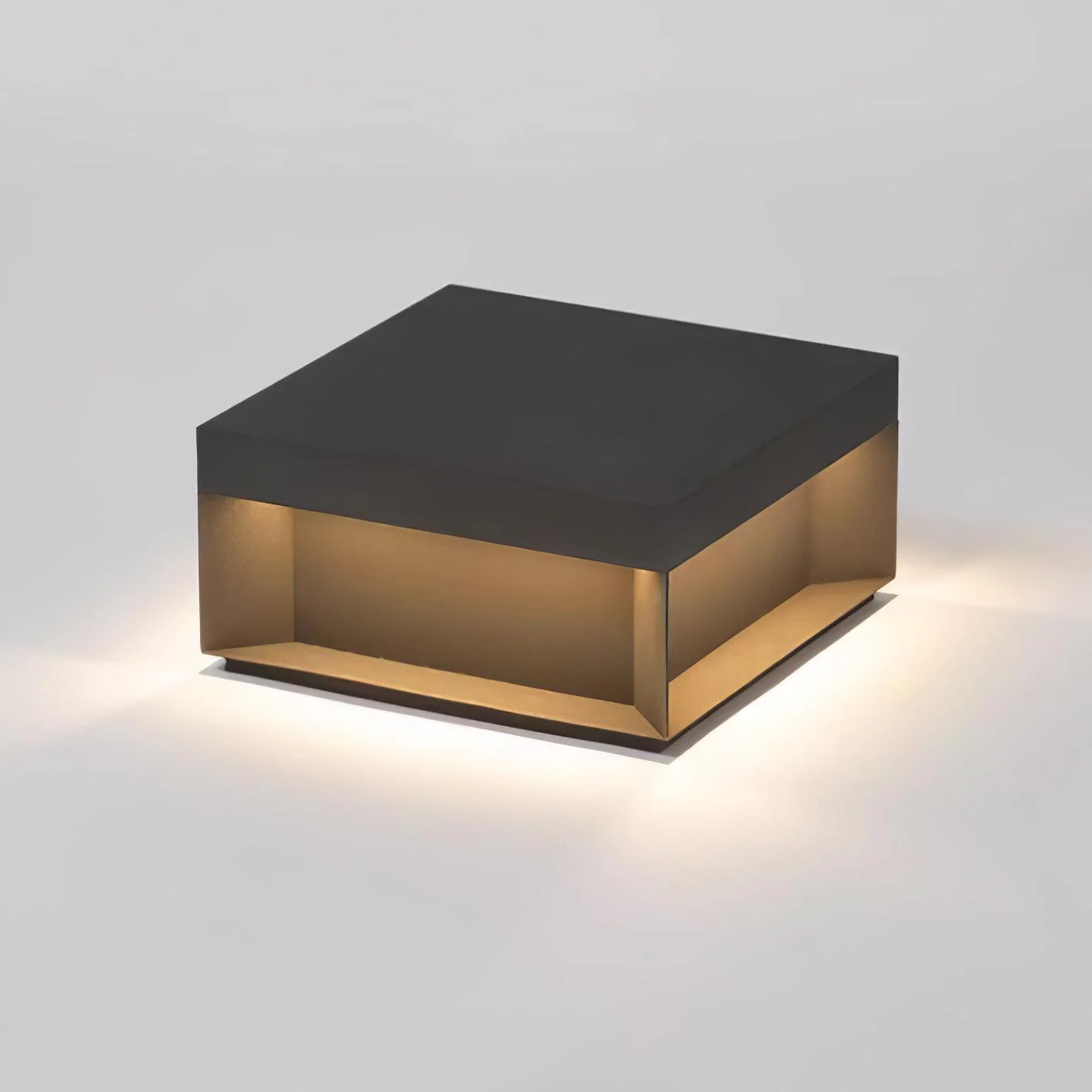 Уличный светильник Black Box - модель B, солнечная батарея, 40см x 40см x 20см, черный, теплый свет
