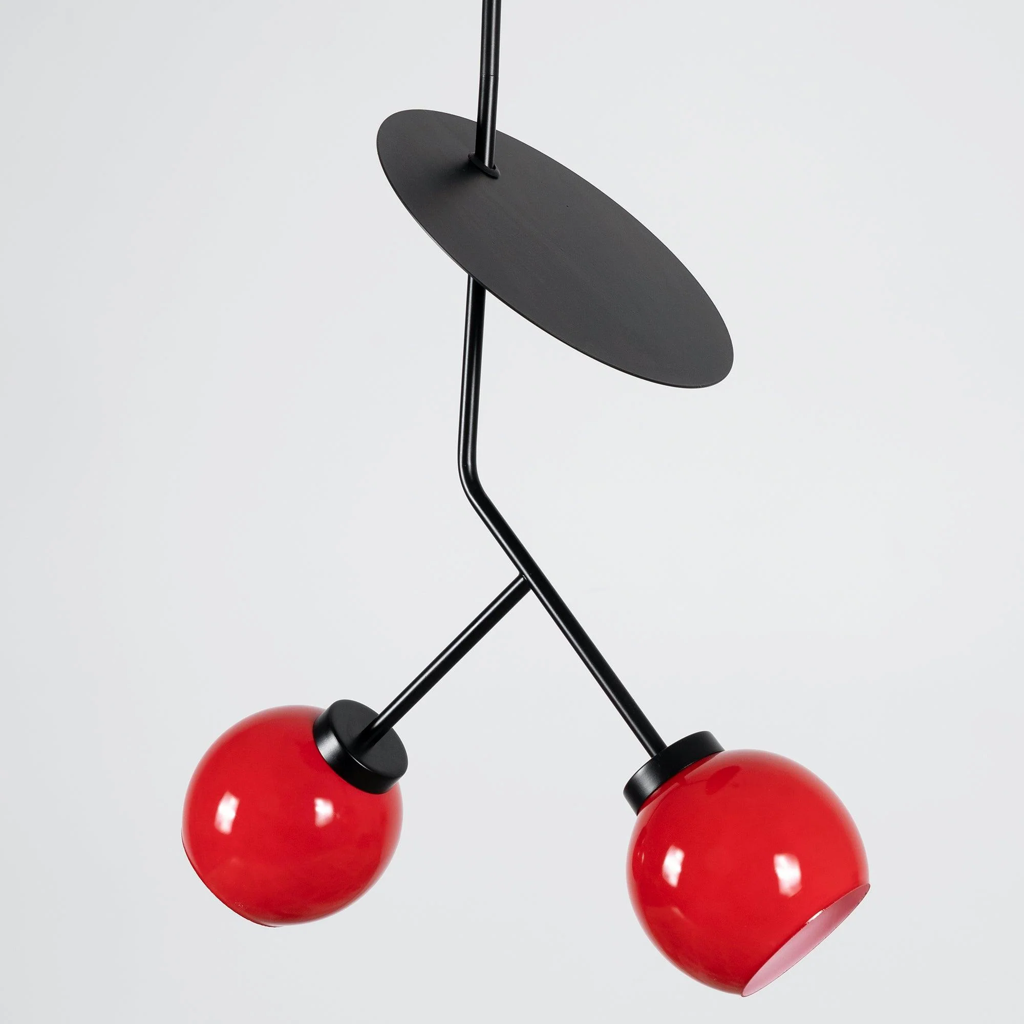Подвесной светильник Cherry - ∅25см x 50см, черный, красный