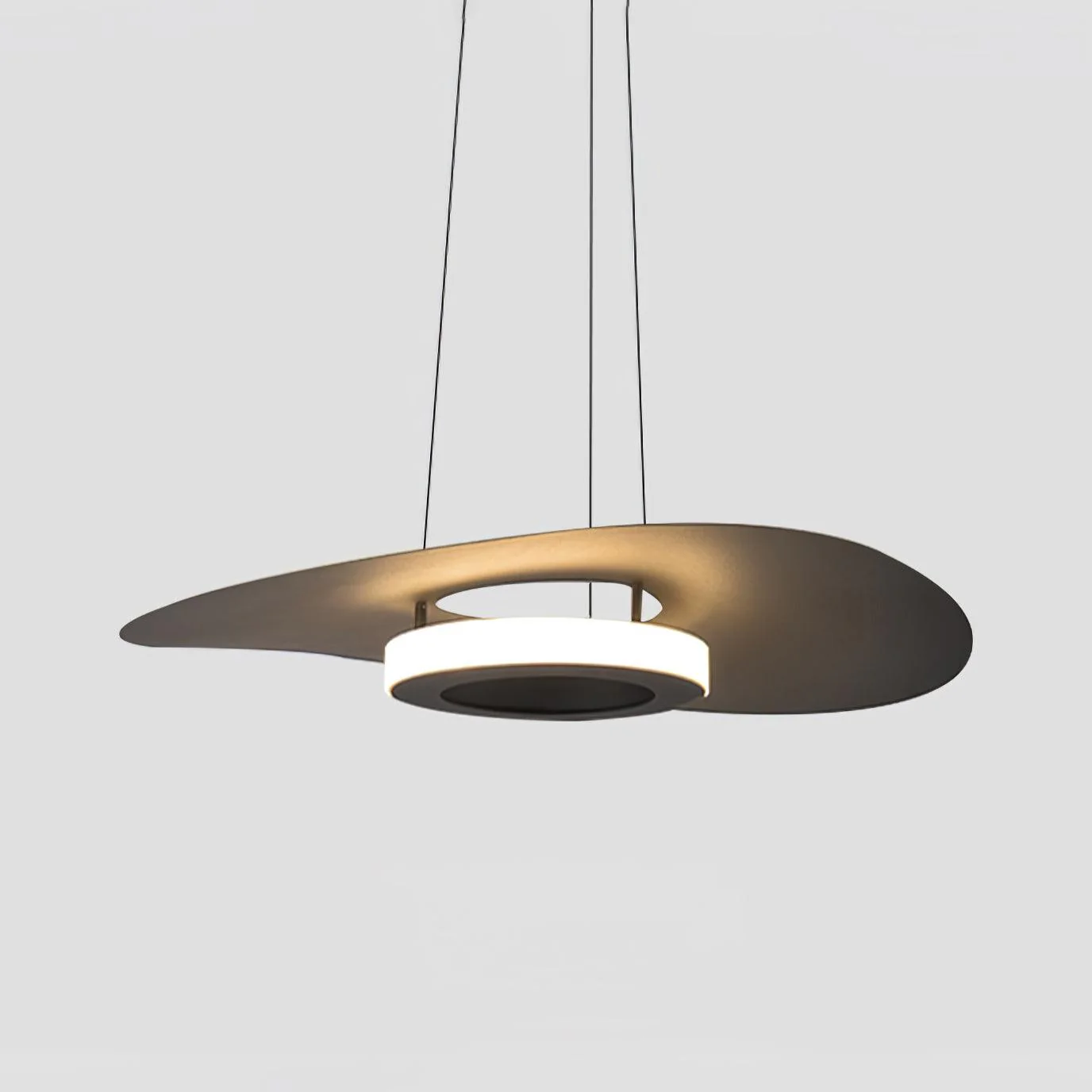 Подвесной светильник UFO LED - ∅60см x 150см, черный, теплый свет