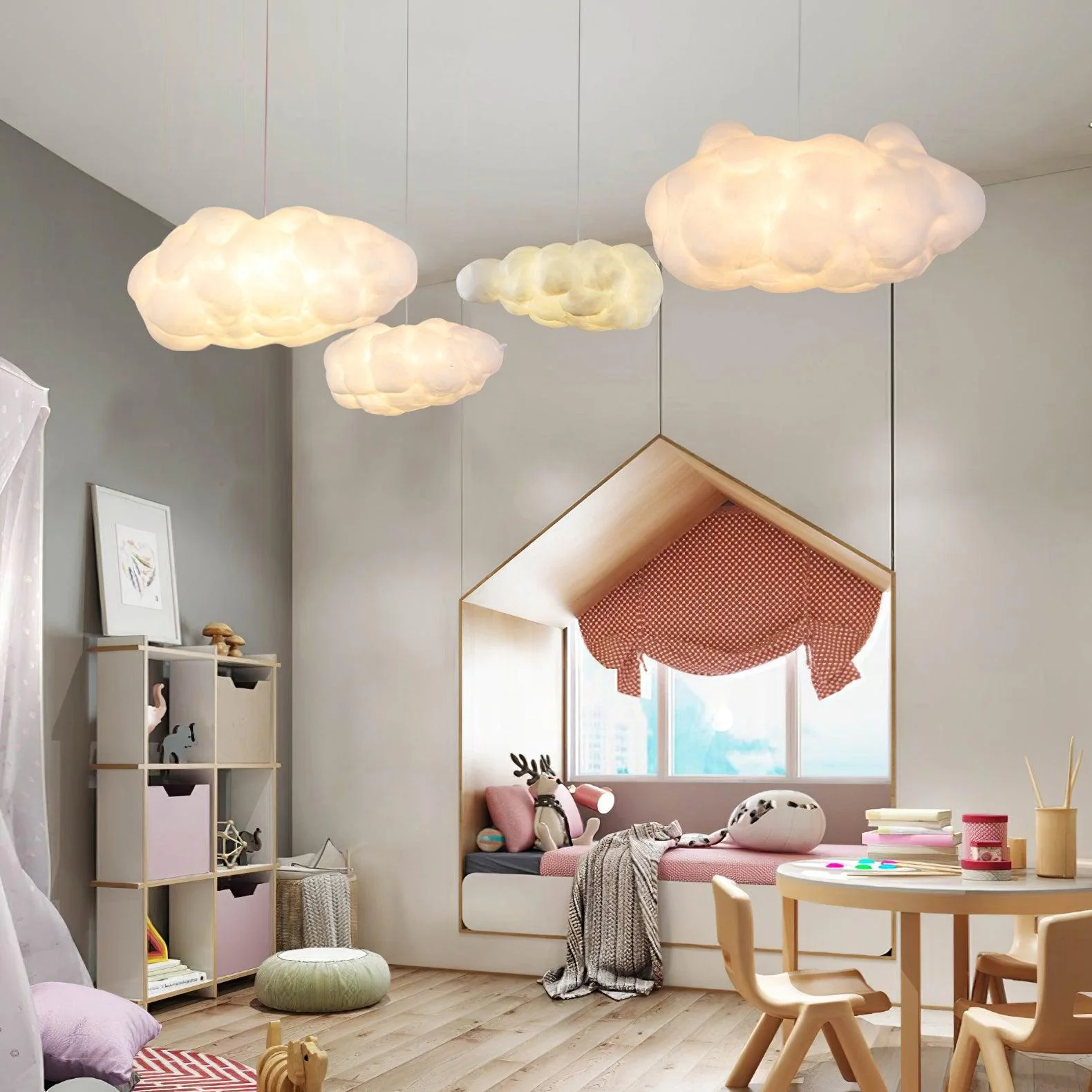 Подвесной светильник Cloudy - ∅50см x 30см, белый