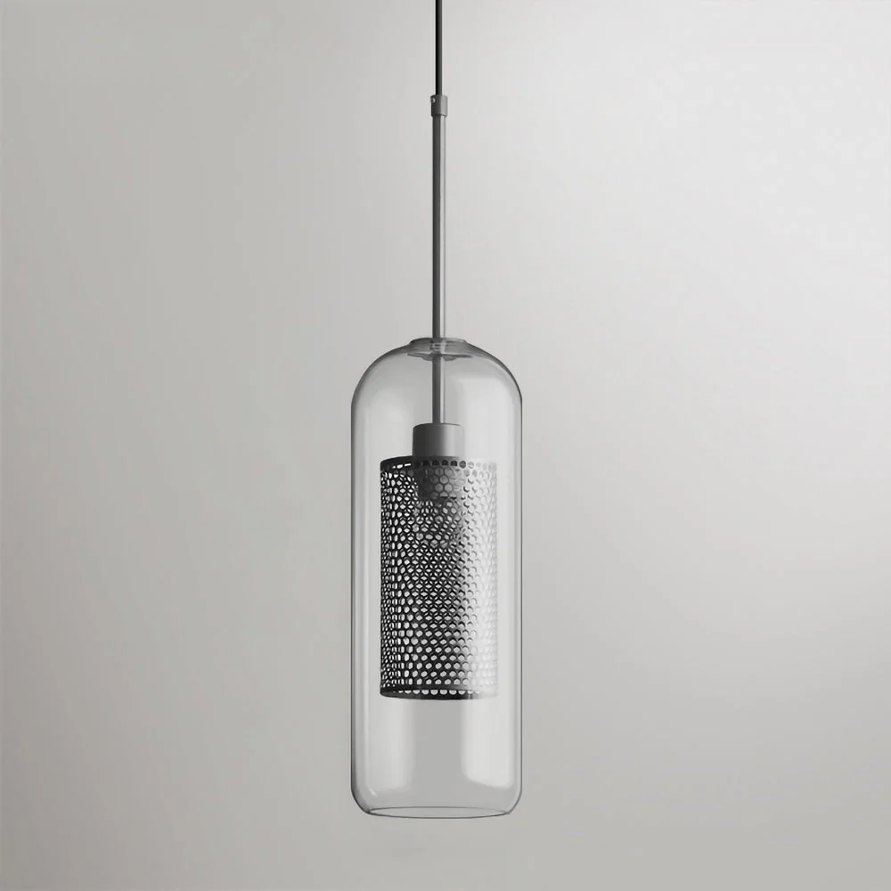 Подвесной светильник Chiswick Glass - груша, ∅25см x 28см, черный, стекло