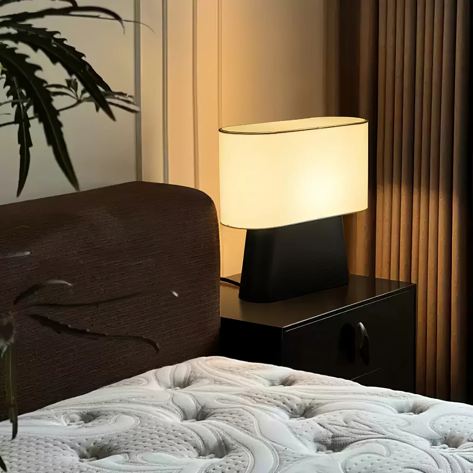 Настольный светильник Habitat - ∅37см x 36см, дерево, белый