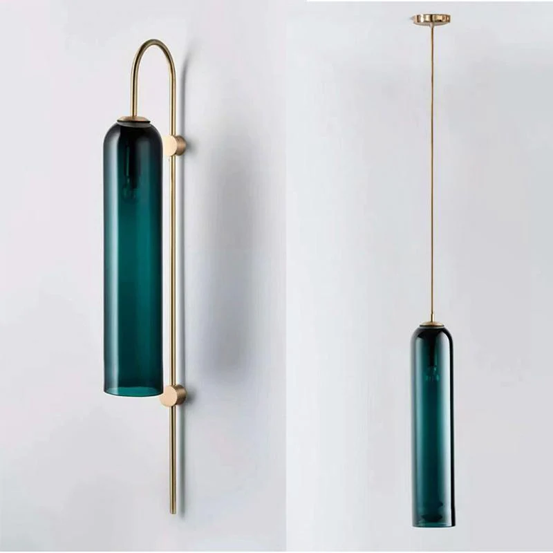 Настенный светильник Modern Glass - 19см x 80см, золотой, прозрачный