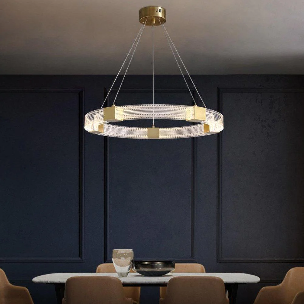 Люстра Parallel Ring LED - ∅65см + ∅80см x 150см, теплый свет
