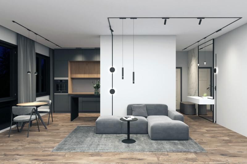 Светильник для трека Denkirs Air Linear 3000 со светодиодом, 3000K,черный,DK5300-BK