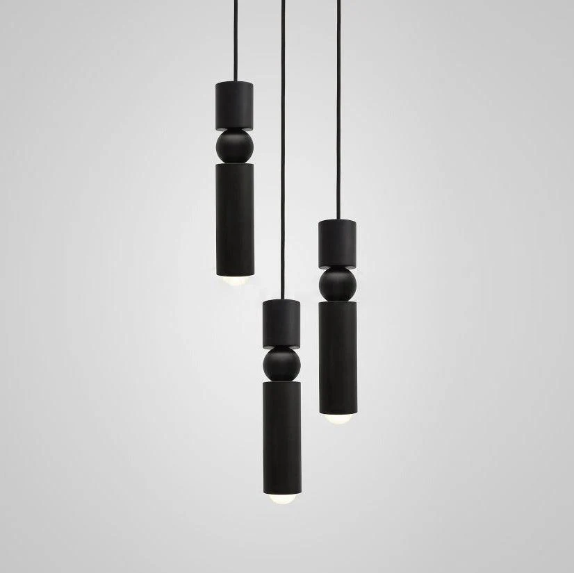 Подвесной светильник Fulcrum - ∅6см x 30см, черный