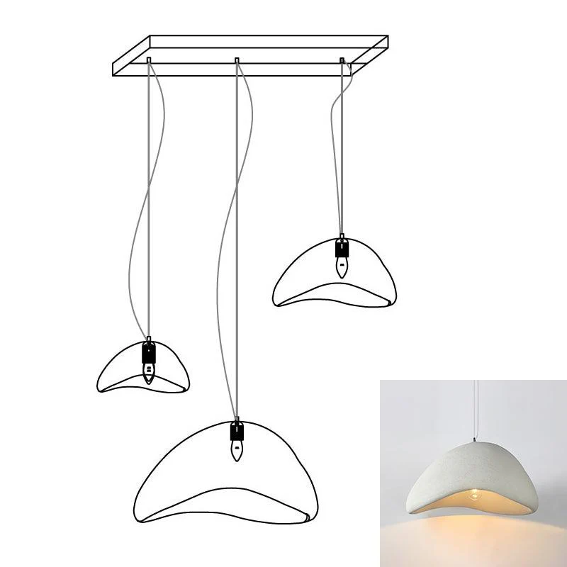 Люстра Khmara Halia Combination A - ∅40см x 22см + ∅60см x 33см, серый, длинное крепление