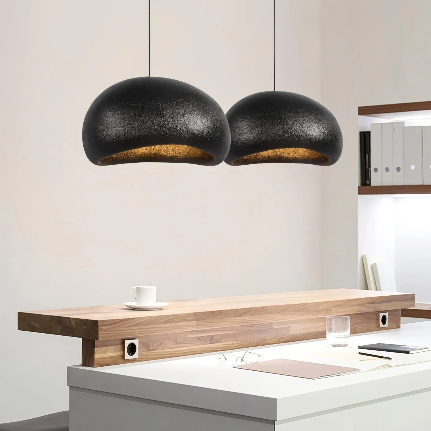 Подвесной светильник Khmara Bright - ∅40см x 15см, черный