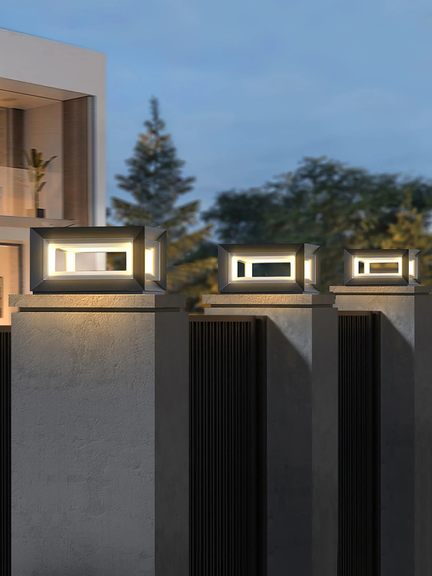 Уличный светильник Light Cube - модель A, проводная версия, 25см x 25см x 14см, теплый свет