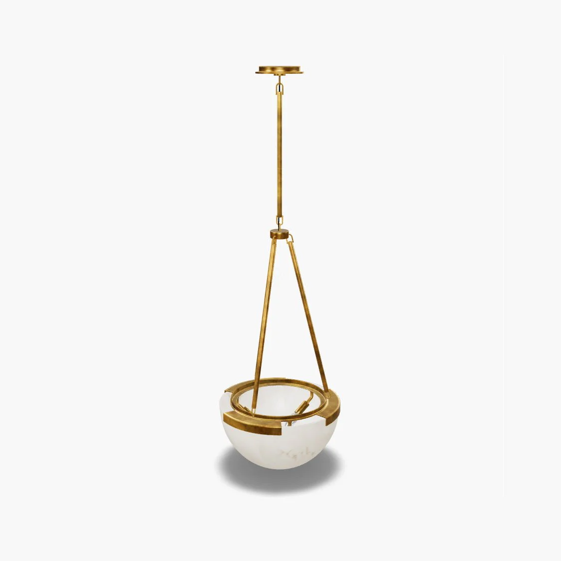 Люстра Istar Alabaster - ∅38см x 79см, золотой, белый, теплый свет