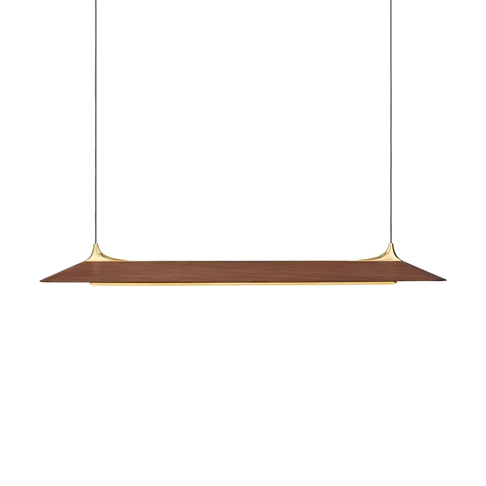 Люстра Mernoe Wooden - ∅120см x 150см, орех, латунь, теплый свет