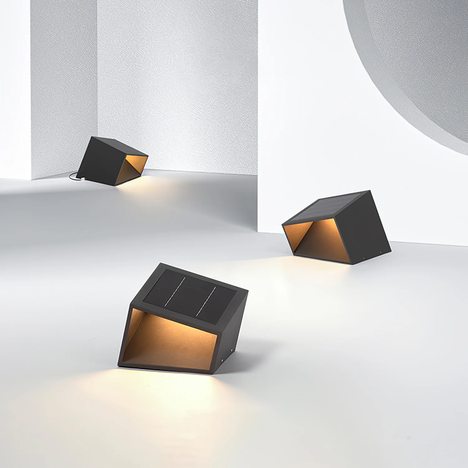 Уличный светильник Cube Garden - ∅31см x 22см, черный, теплый свет