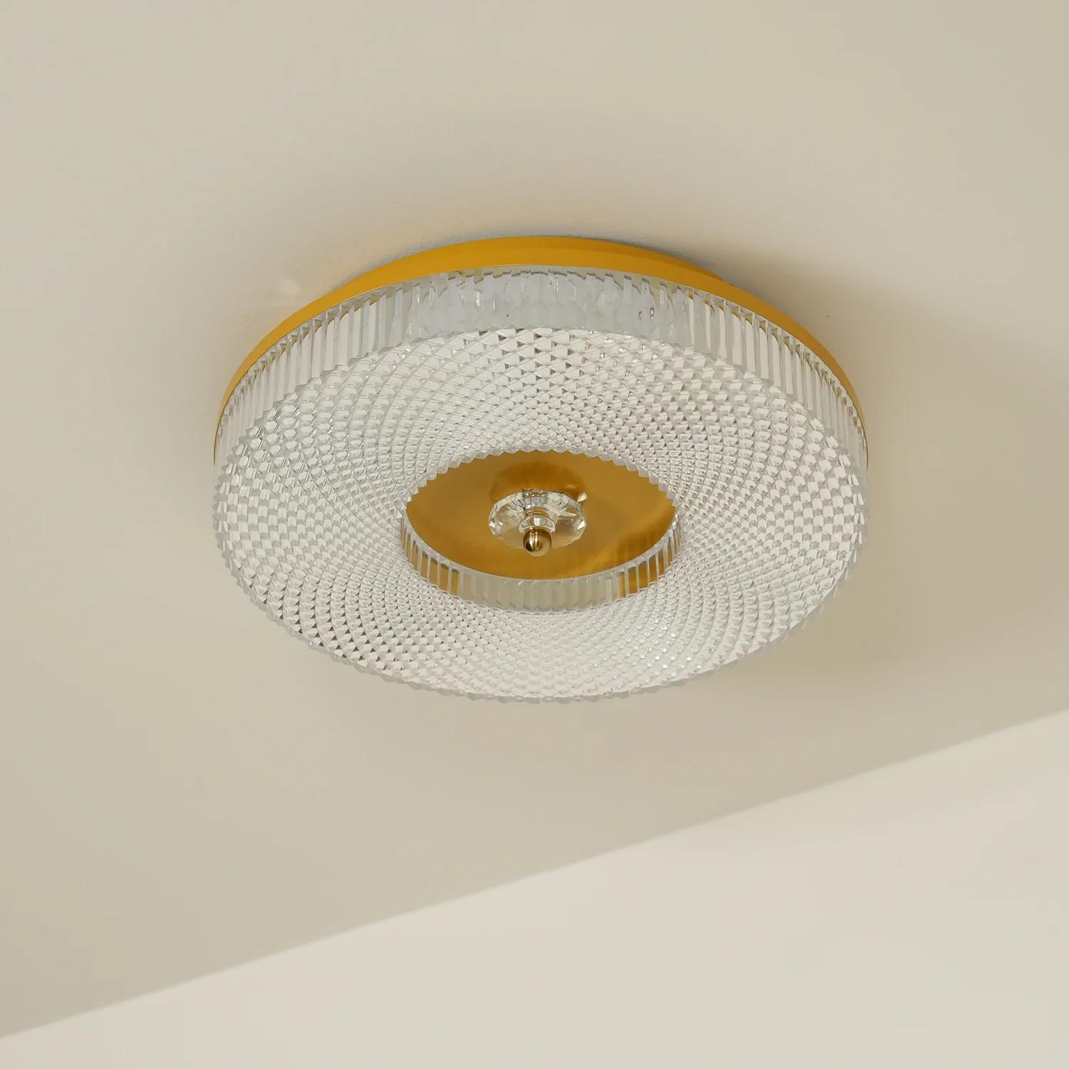 Потолочный светильник Ayla LED Flush Mount - ∅40см х 7см, белый, теплый свет