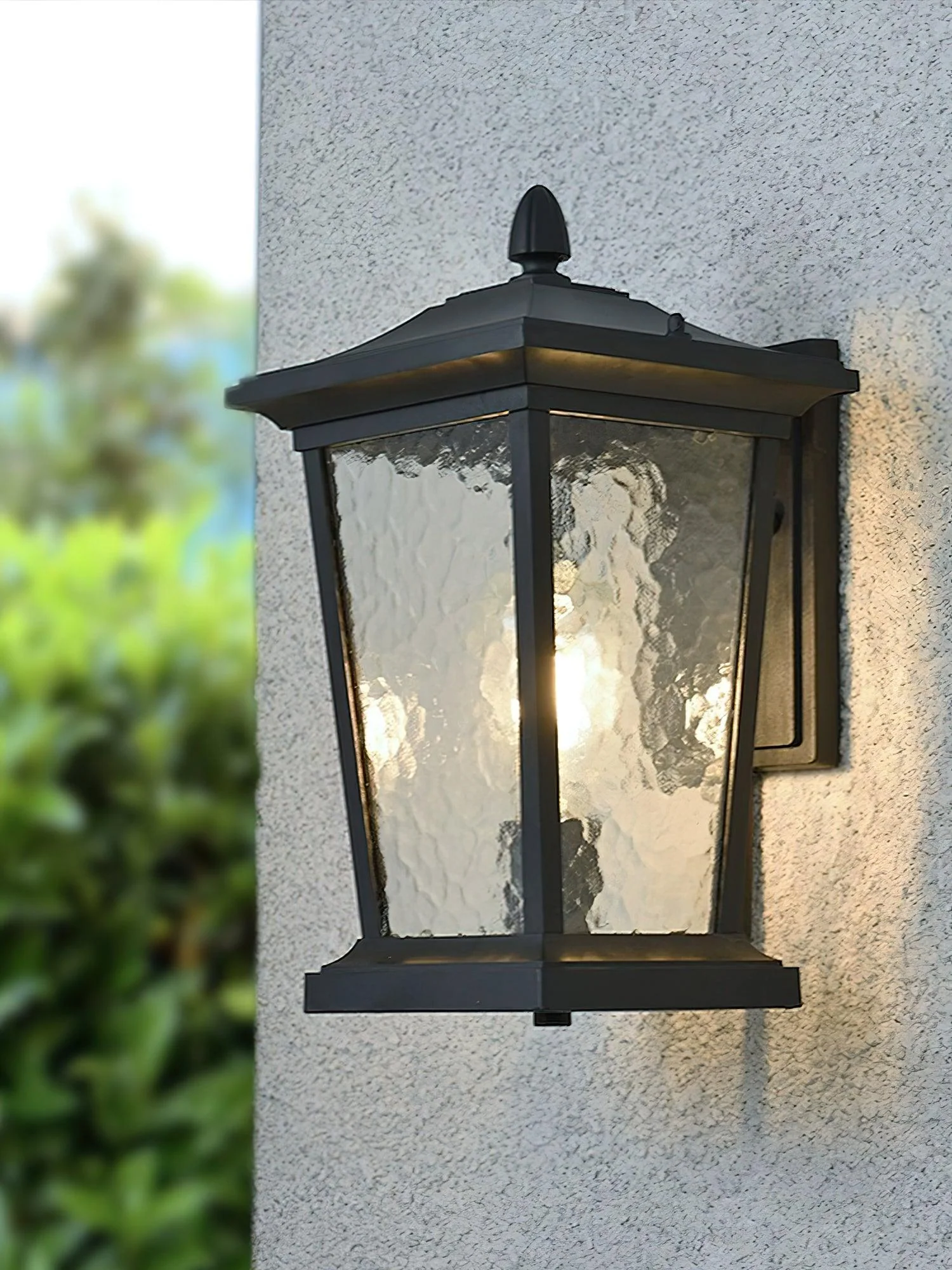 Lodge Birdcage Outdoor Wall Lamp - Set of 2 / Antique / Clear glass
