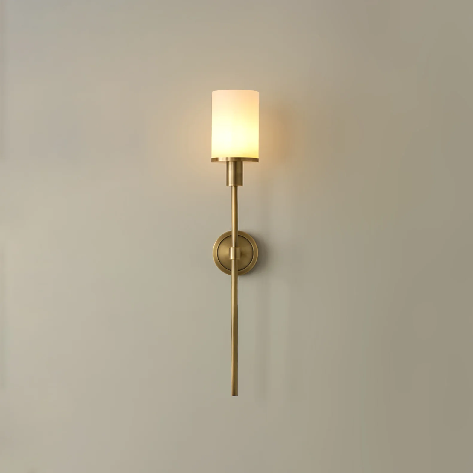 Tracie Classic Sconce - ∅ 3.9″ x H 23.6″ & Alabaster / Copper / Set Of 2