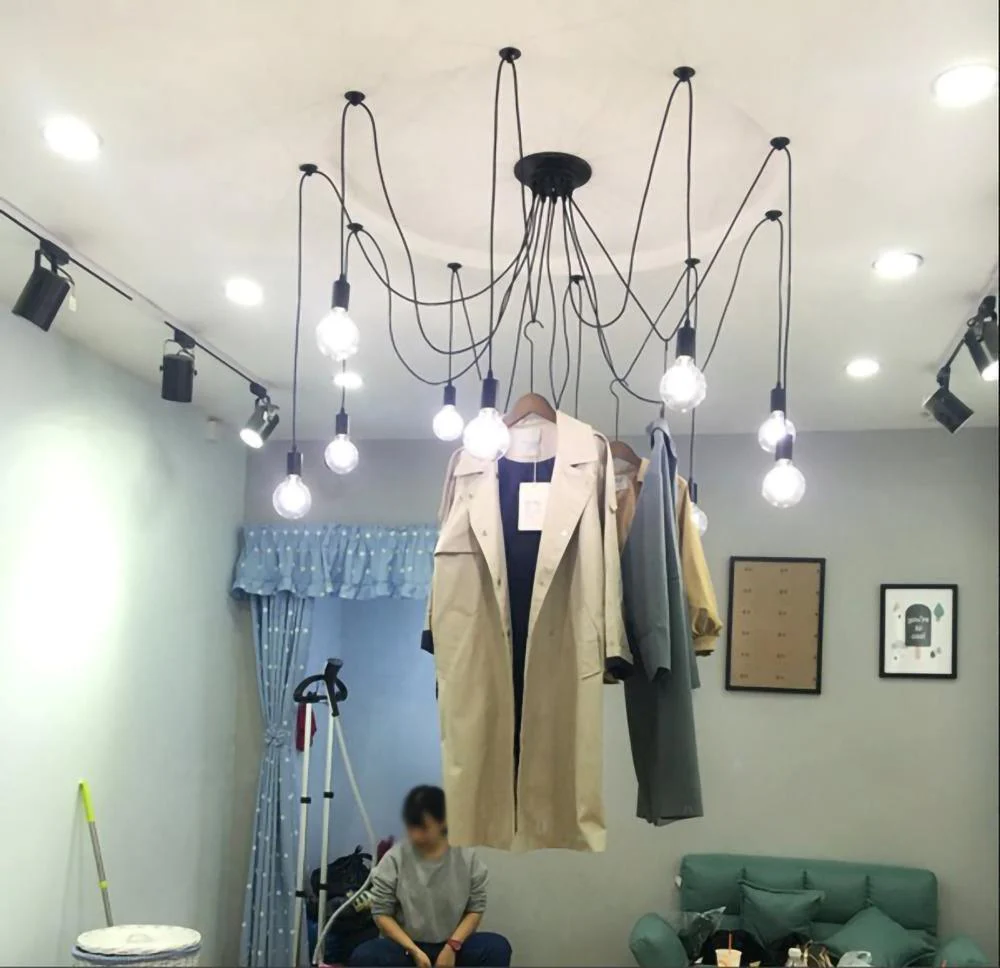 Люстра Spider Ceiling - 8 подвесов ∅15см, белый