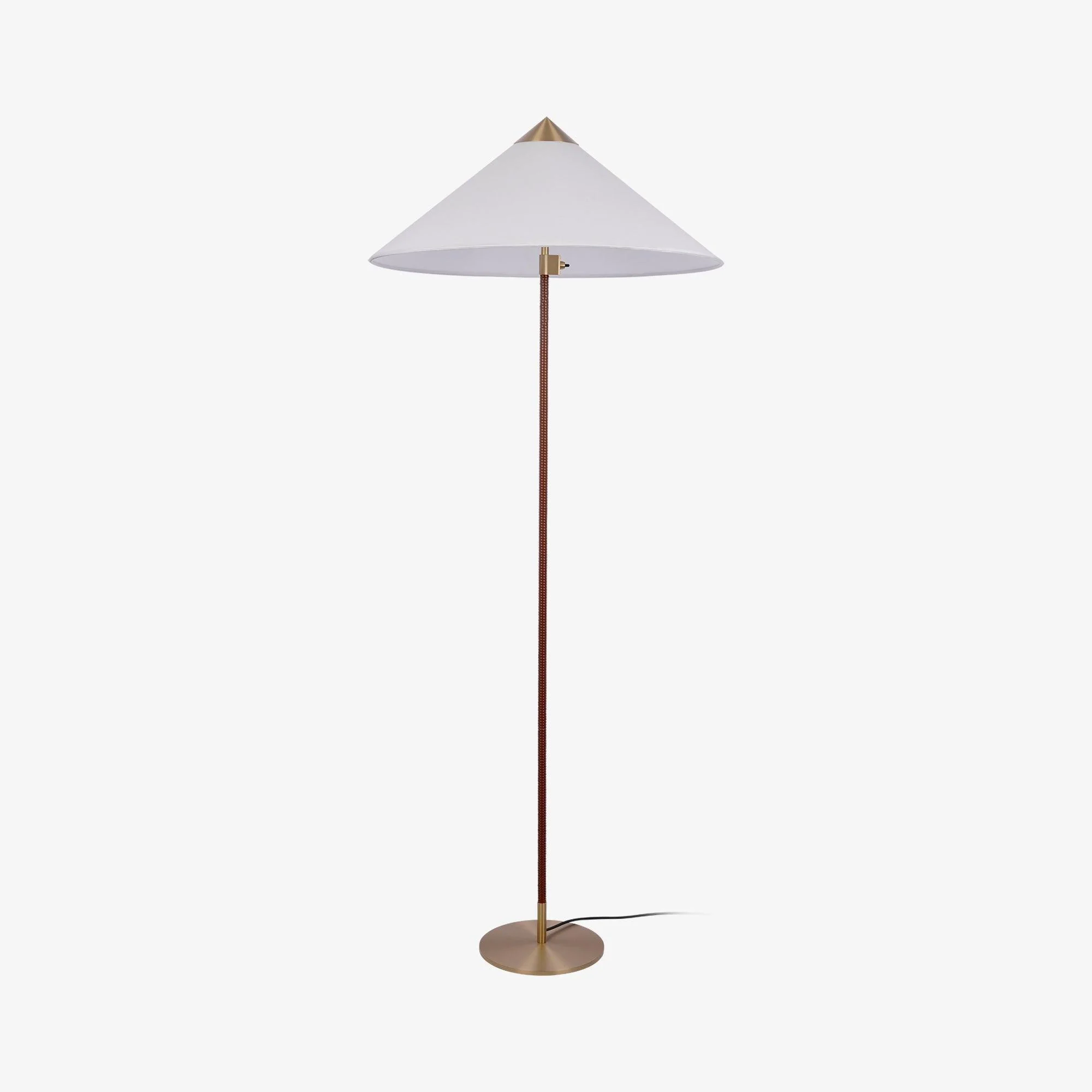 Tynell  Floor Lamp - ∅ 24.8″ x H 60.6″ / Dia 63cm x H 154cm / Natural rattan shade / UK plug