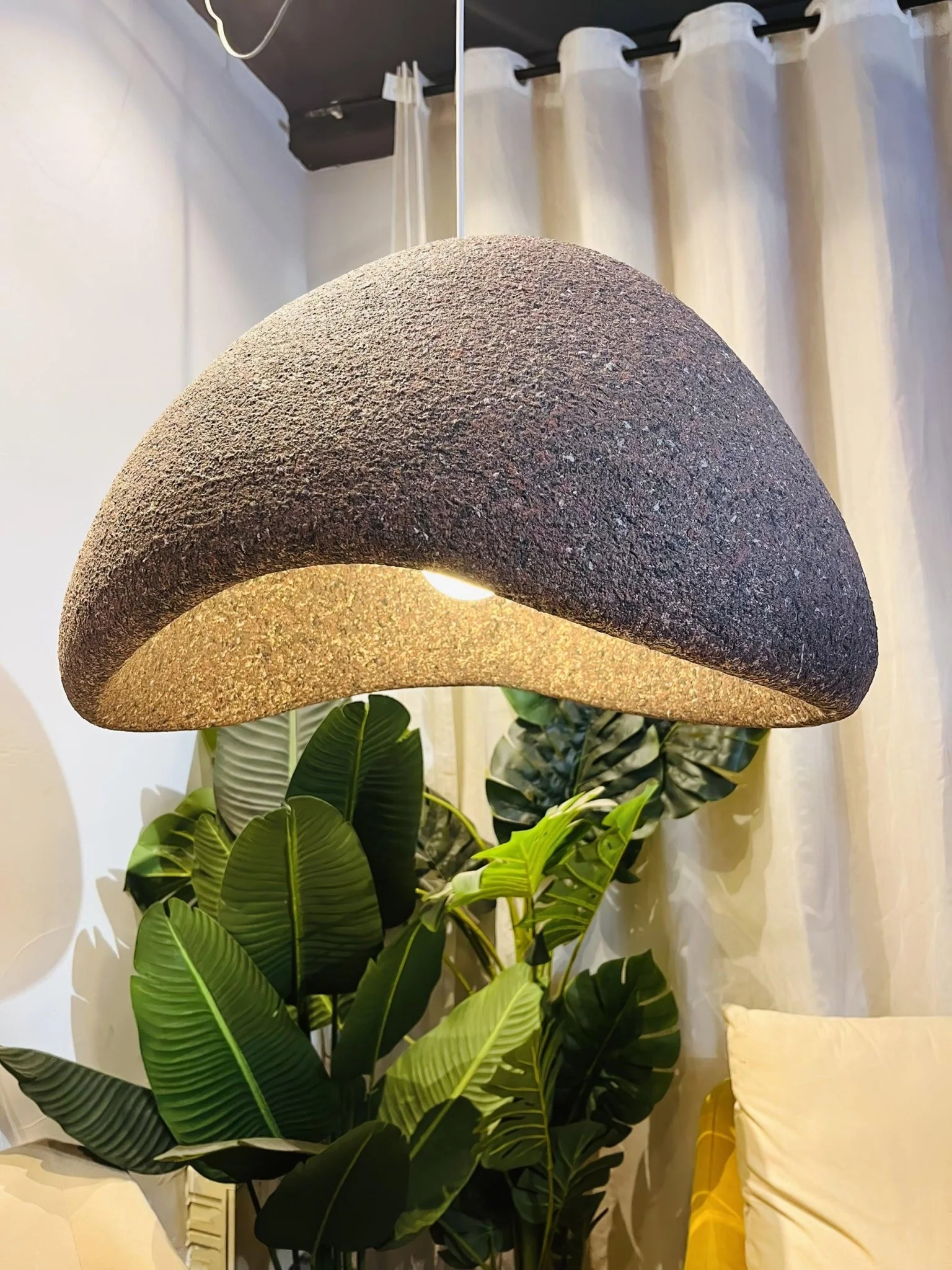 Подвесной светильник Khmara Halia Speckled - модель A ∅60см x 35см, светло-розовый