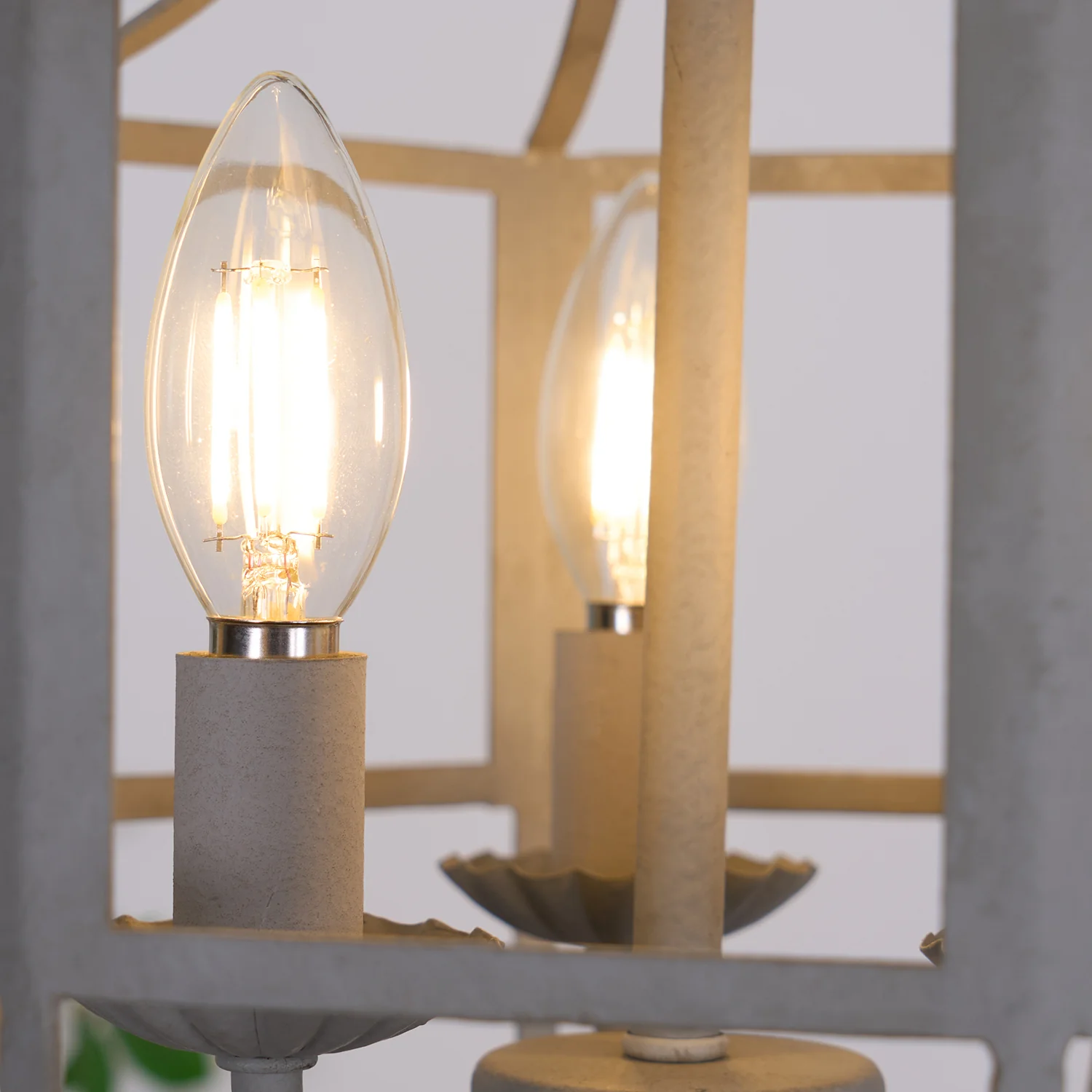 Люстра Lustre Retro Cage - ∅28см x 45см, серый