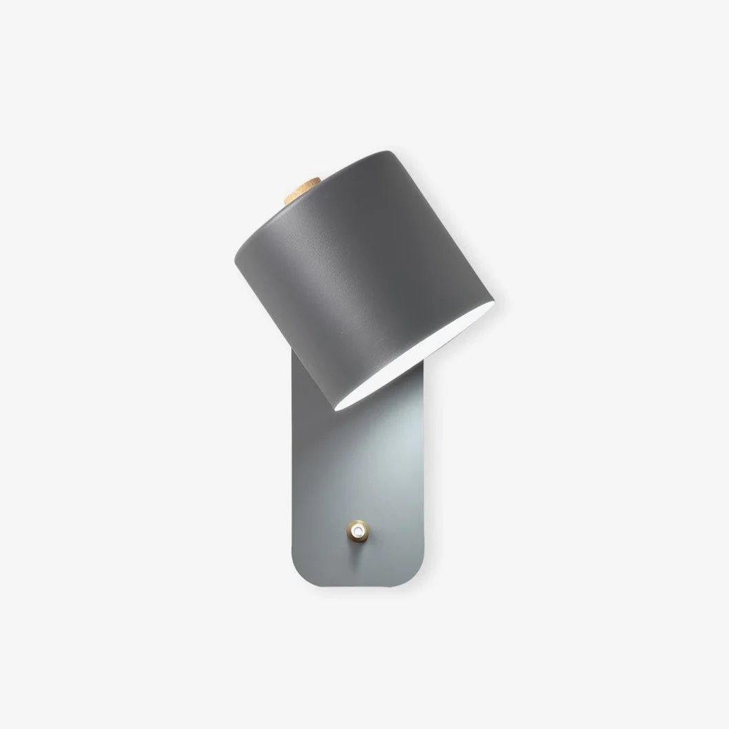 Настенный светильник Rotatable Cylinder Plug-in - ∅13см x 30см, белый
