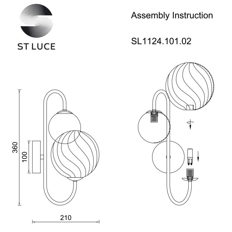 Бра ST LUCE VINETTO SL1124.101.02
