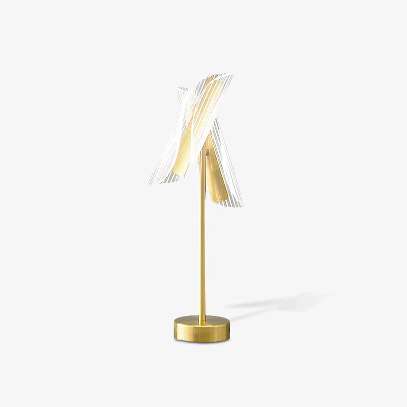 Flame Table Lamp - ∅ 6.6″ x H 21.6″ / Dia 17cm x H 55cm / Gold / AU plug