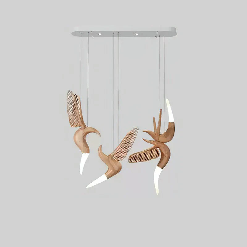 Люстра Dancer - модель E, 50см x 26см x 80см, орех, теплый свет