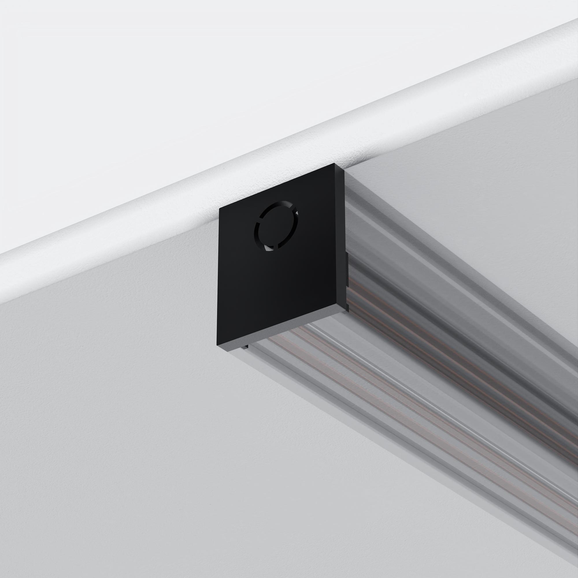 Заглушки для накладного низкопрофильного шинопровода Maytoni Accessories for tracks Exility TRAM034EC-41B