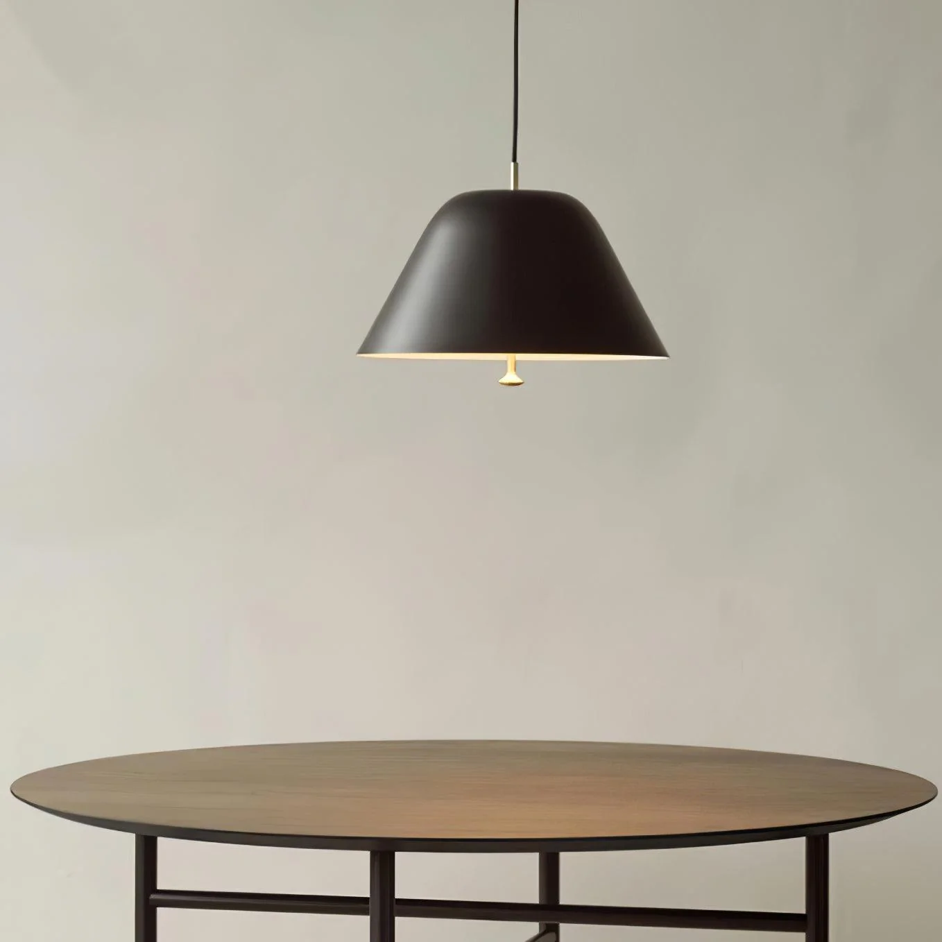 Подвесной светильник Minimalist - ∅28см x 150см, белый, черный