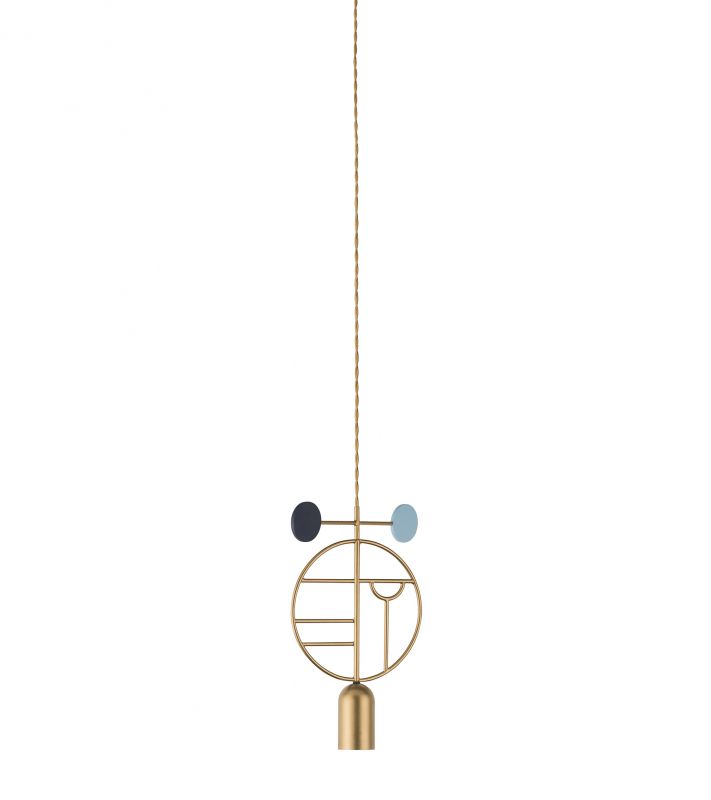 Подвесной светильник NOMON HOME WOODEN DOTS, CONF. 06, GOLD/COLOR BD-2788641