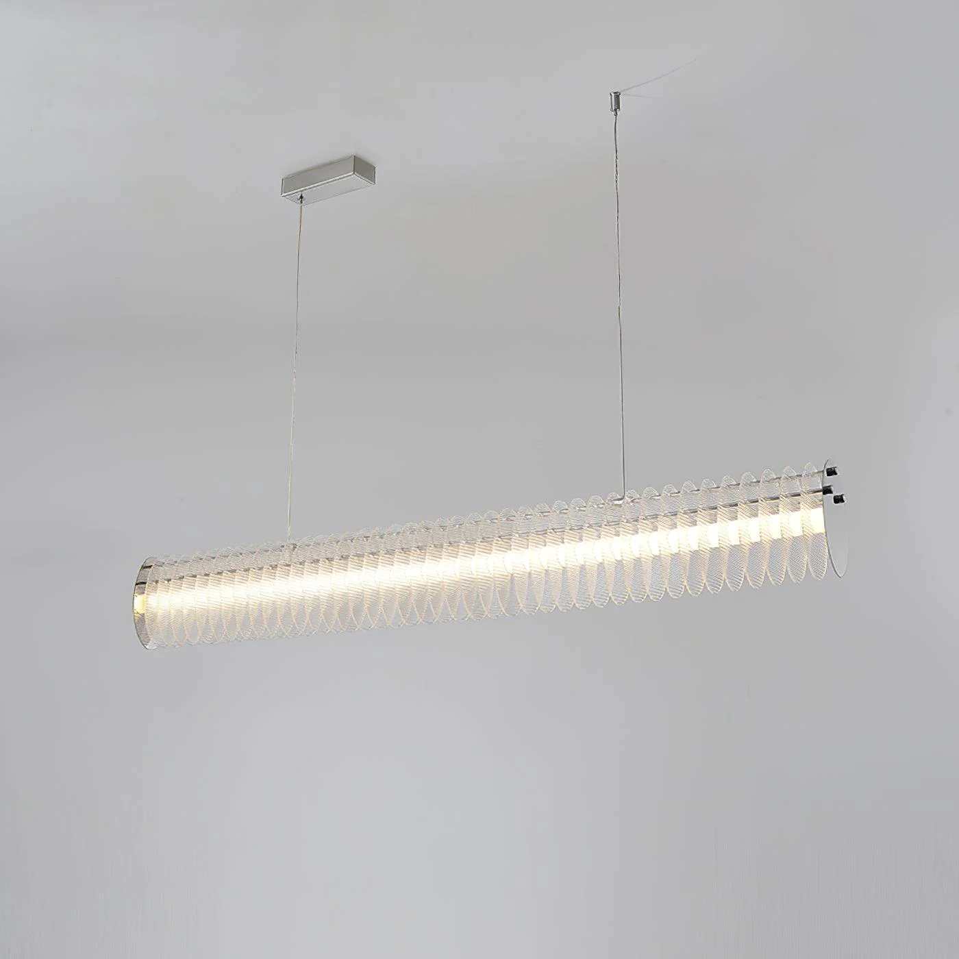 Люстра Gand - 150см x 8см x 15см, хром, прозрачный, теплый свет