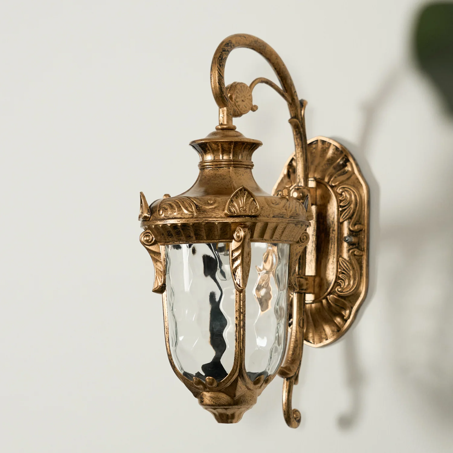 Heritage Outdoor Wall Lamp - L 10.2” x W 7.5” x H 20.5” / Gold / Set of 2