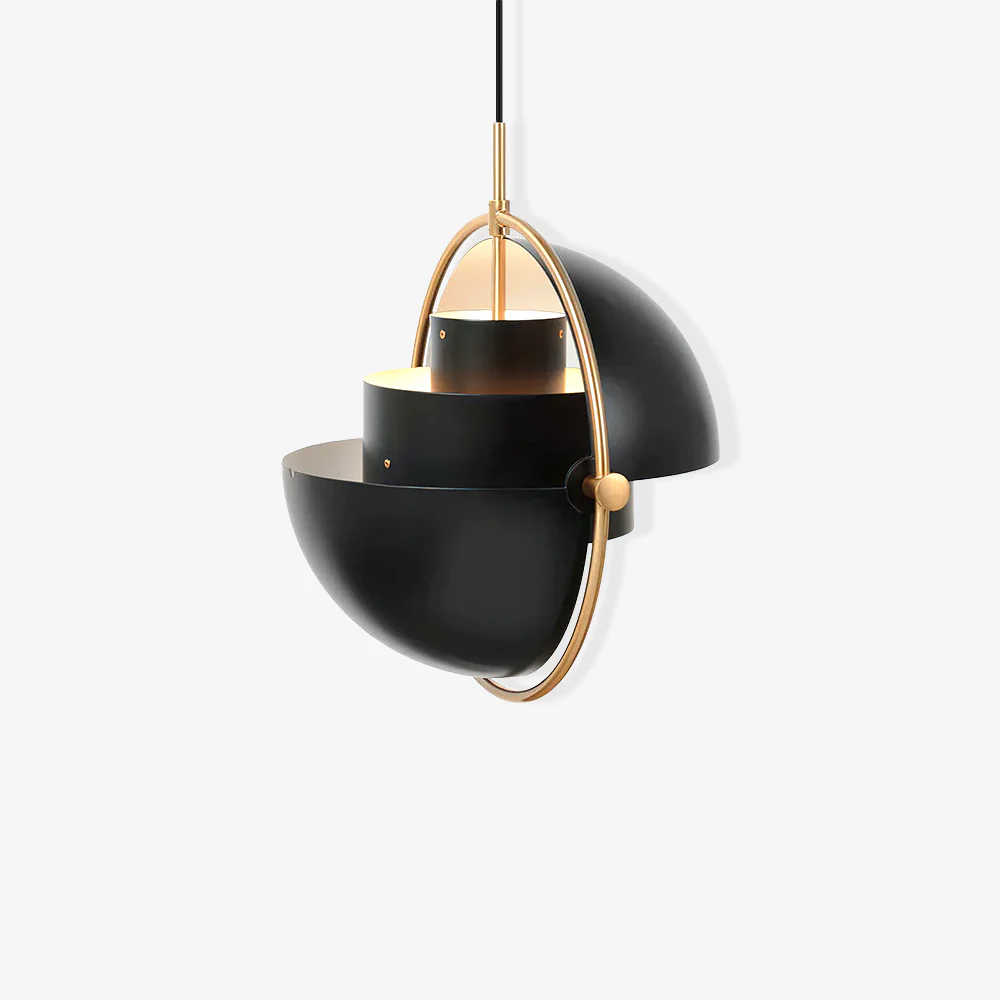 Подвесной светильник Deformed Ball - ∅38см x 38см, хром, белый