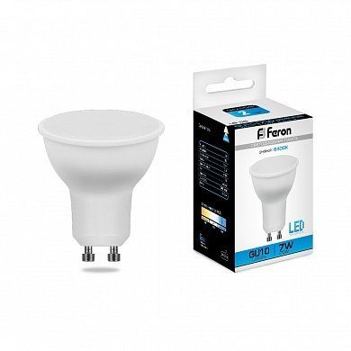 Лампа светодиодная Feron 80LED 7W 230V GU10 6400K MR16, LB-26 25291
