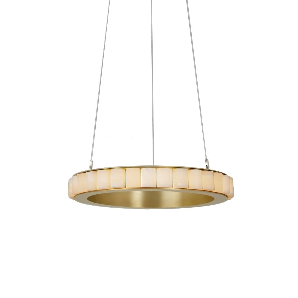 Люстра Alabaster Avalon Halo - ∅60см x 8см, черный, теплый свет