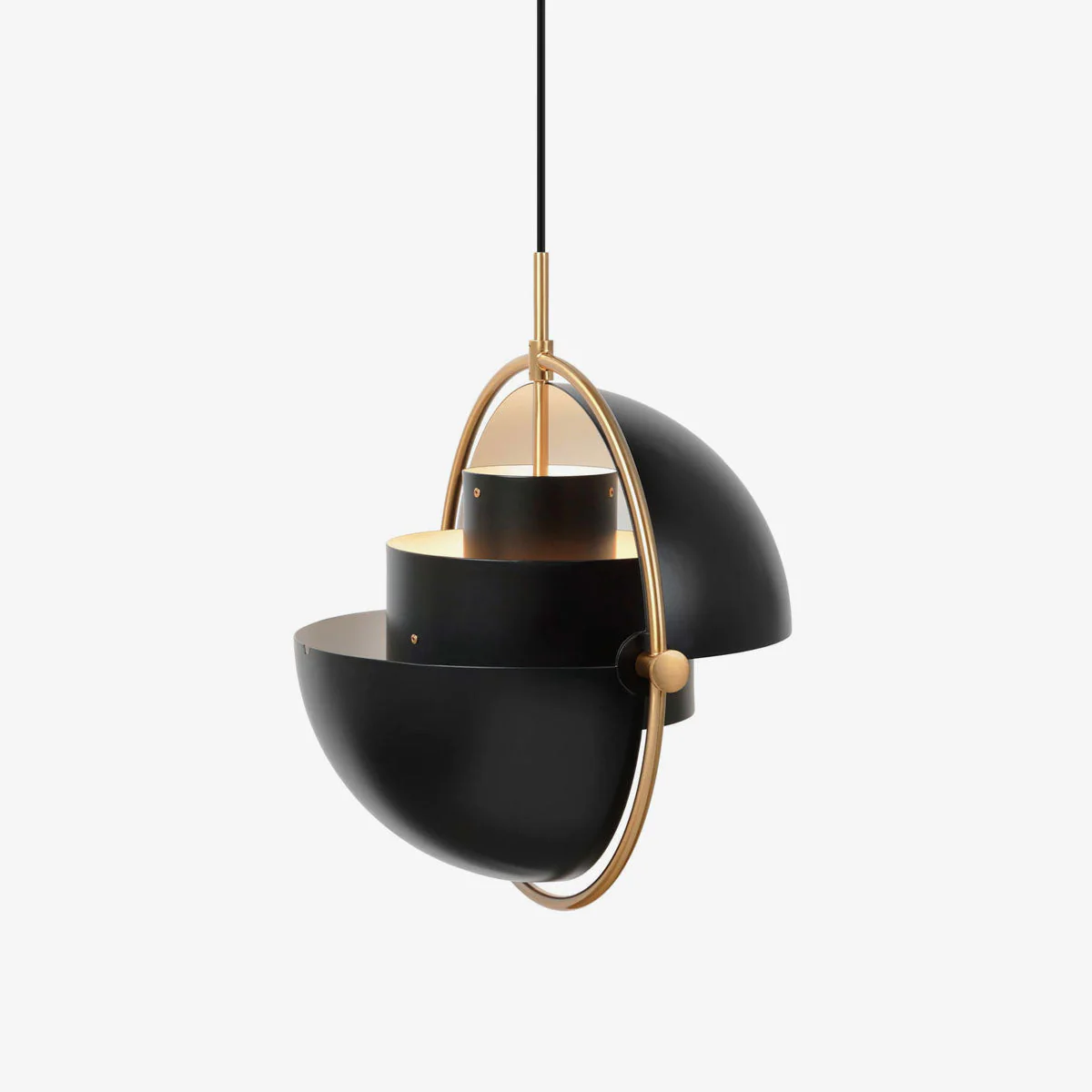 Подвесной светильник Deformed Ball - ∅38см x 38см, хром, белый