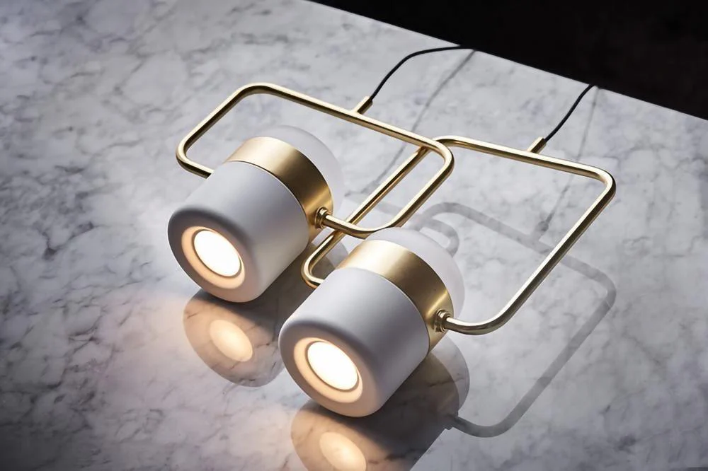 Подвесной светильник Adjustable Glass - горизонтальный: 18см x 11см, золотой, белый, холодный свет