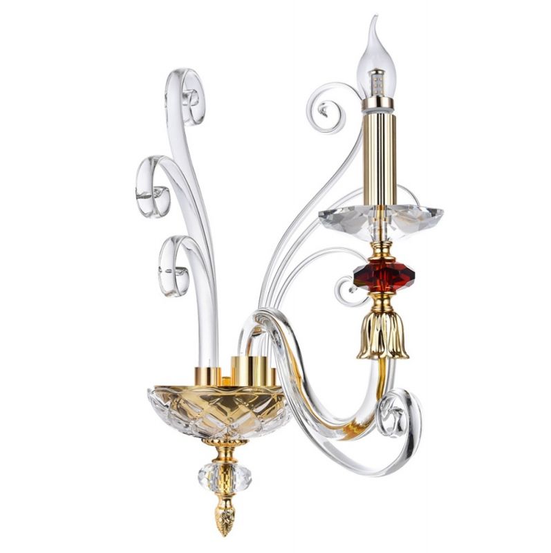 Бра Crystal Lux CATARINA CATARINA AP1 V2 GOLD/TRANSPARENT-COGNAC