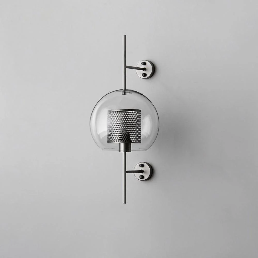 Настенный светильник Chiswick Glass - ∅13см x 67см, серебряный, стекло, 2 шт