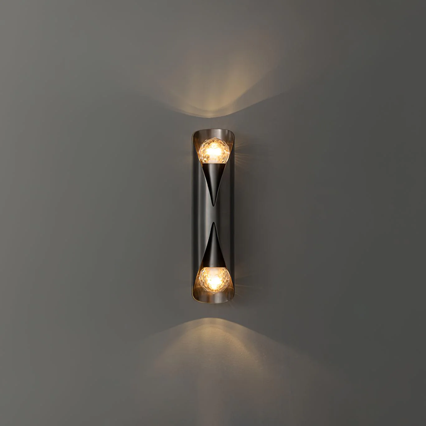 Diamonds Brass Wall Lamp - Set of 2 / Black