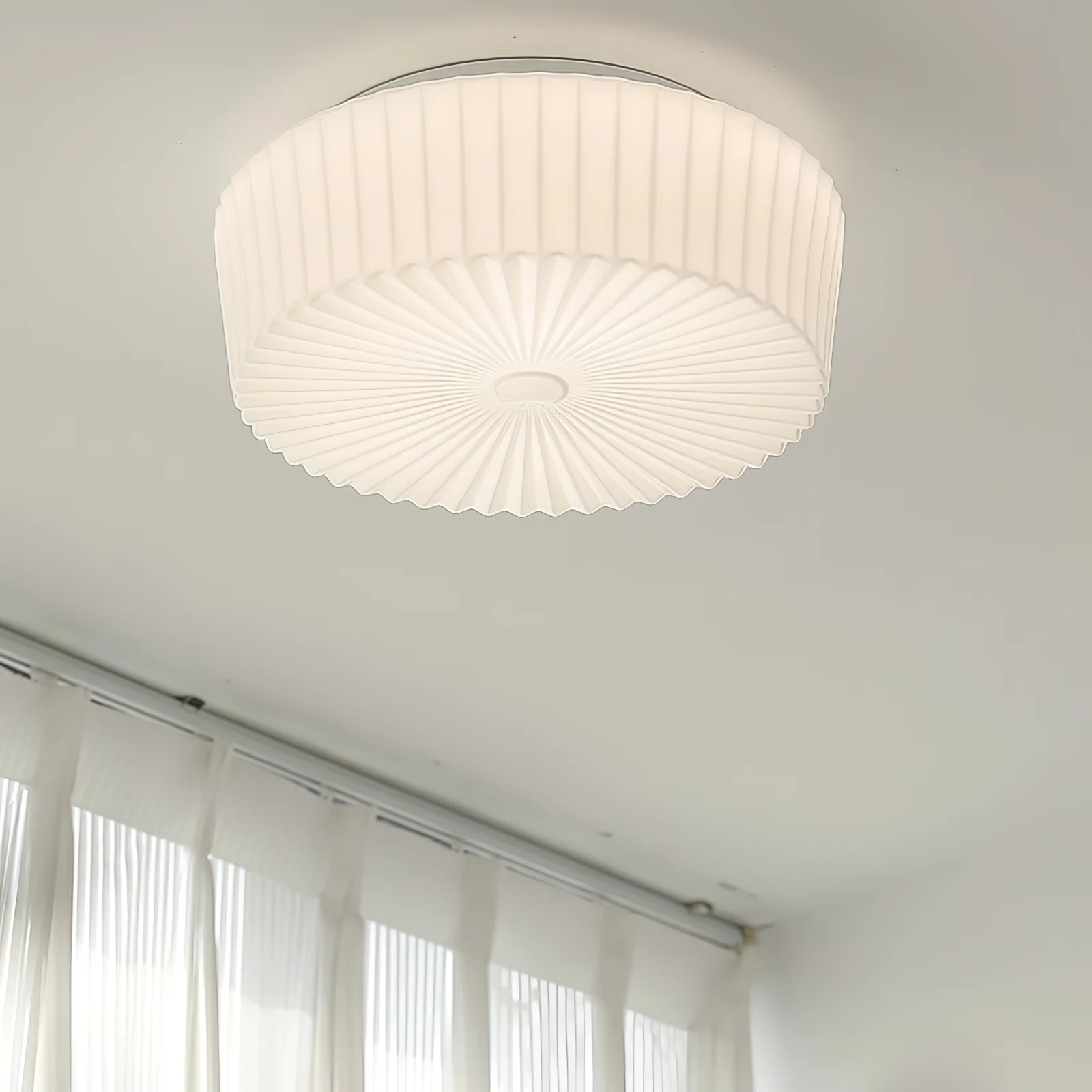 Потолочный светильник Lume Glass - ∅25см x 8см, белый, холодный свет