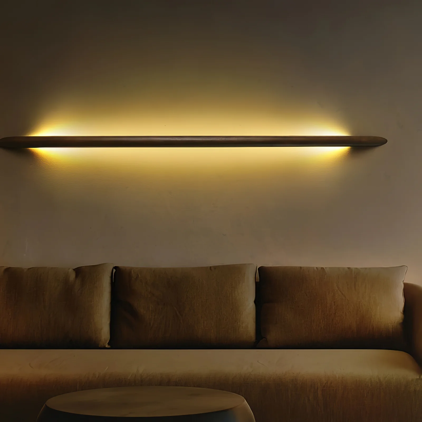 Настенный светильник Linea Wood - ∅10см x 60см, орех
