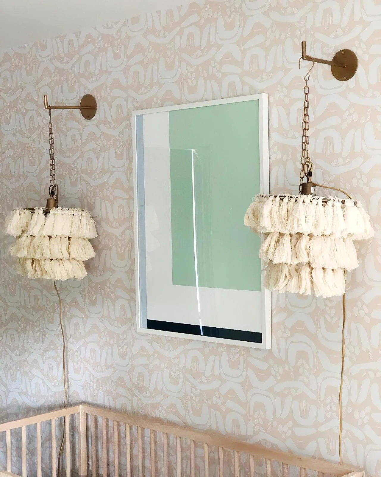 Fela Tassel Wall Lamp - Set of 2 / White / EU plug
