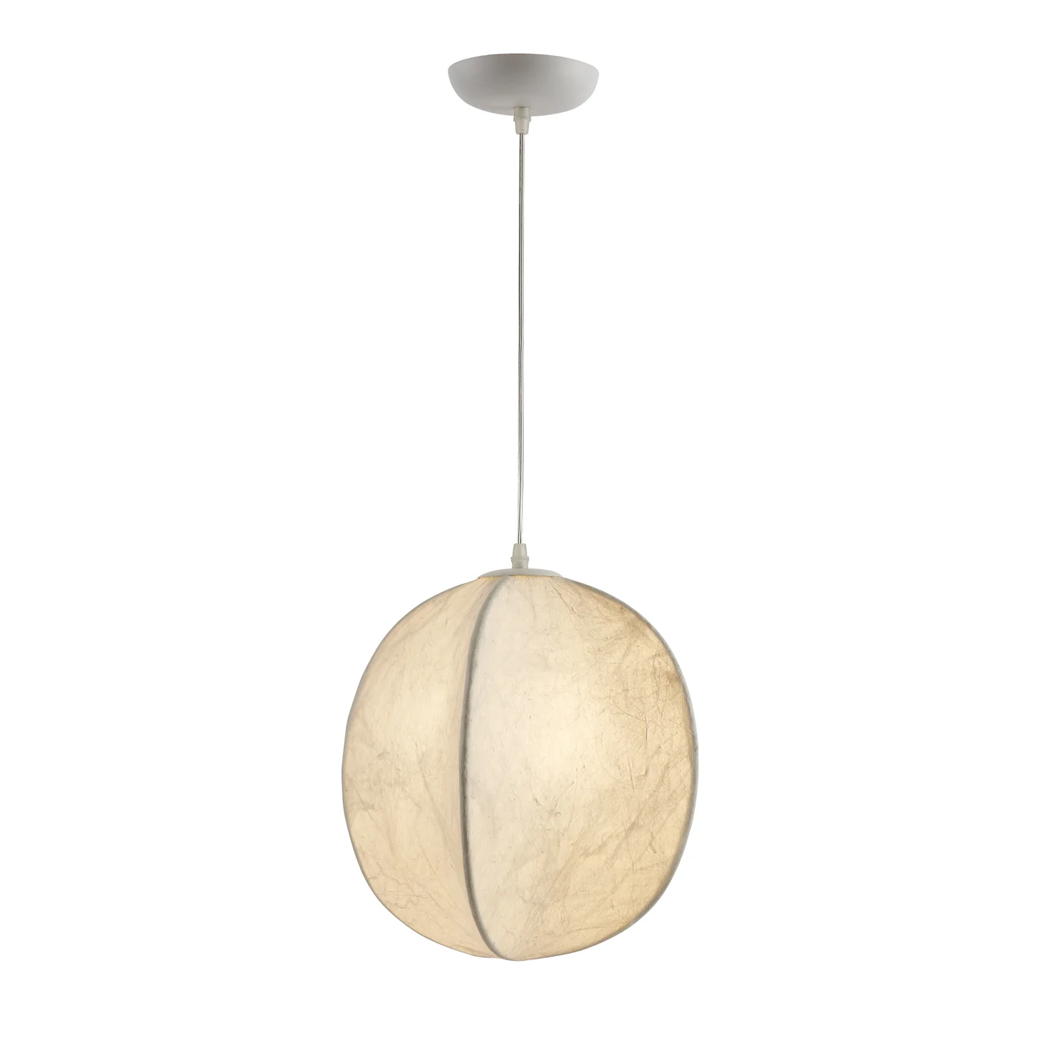 Подвесной светильник Lilian Silk Sphere - ∅31см x 61см, белый