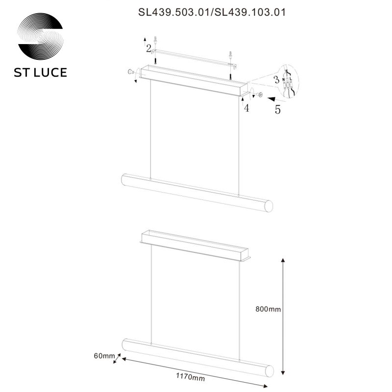 Светильник подвесной ST-Luce BACHETA SL439.503.01