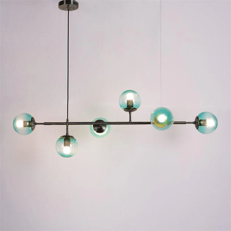 Люстра Orb - 120см х 45см, черный, янтарь