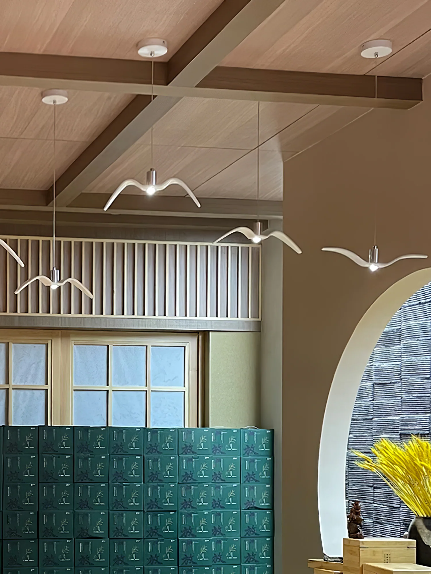 Подвесной светильник Aviara LED - ∅38см x 8см, черный, смола, нейтральный свет