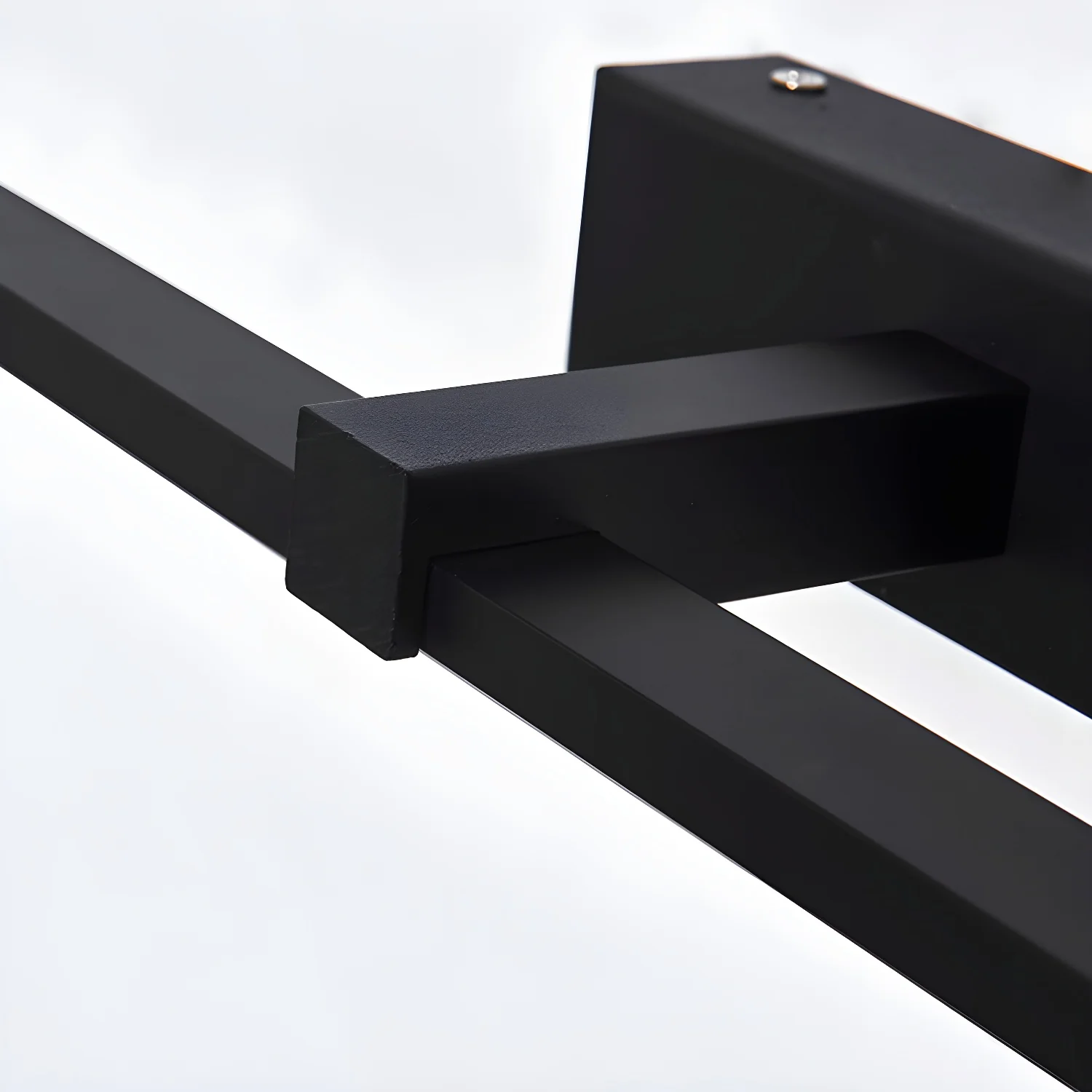 Metal Linear Mirror Wall Light - ∅ 23.6″ x H 3.1″ / Black & Warm Light / Set Of 2