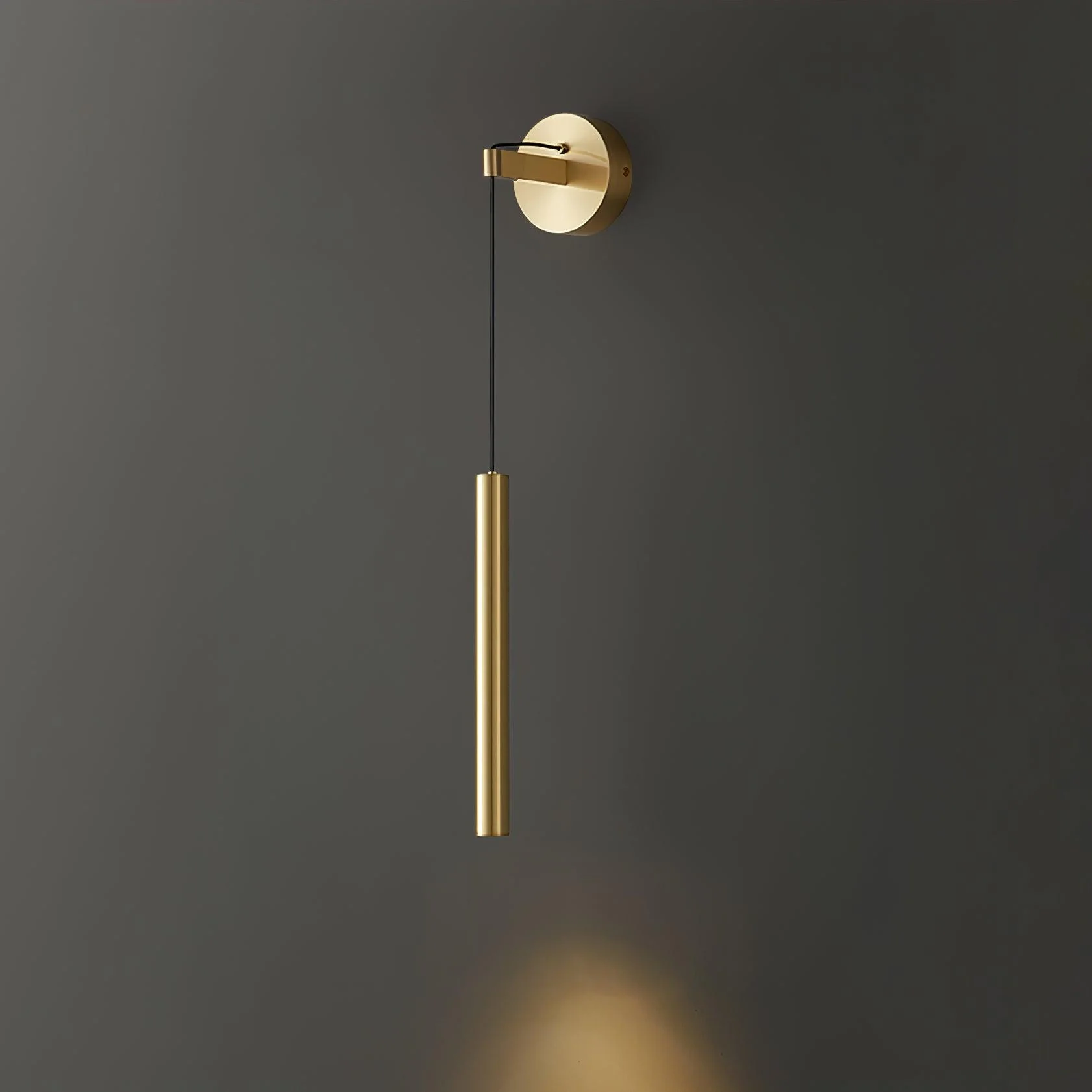 Настенный светильник Brass Line - ∅10см x 60см, латунь, холодный свет